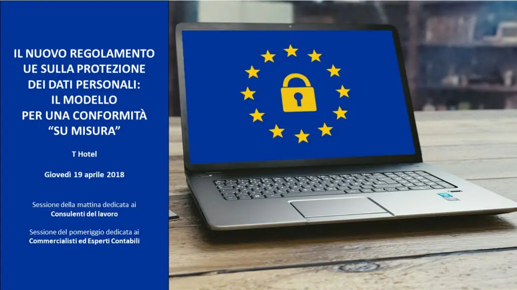 Copertina Convegno GDPR per commercialisti e consulenti del lavoro
