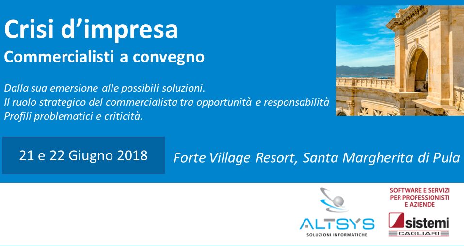 Testata Congresso Forte Village - 21,22 giugno 2018_Eventi AltSys, software per consulenti del lavoro, commercialisti e aziende della Sardegna